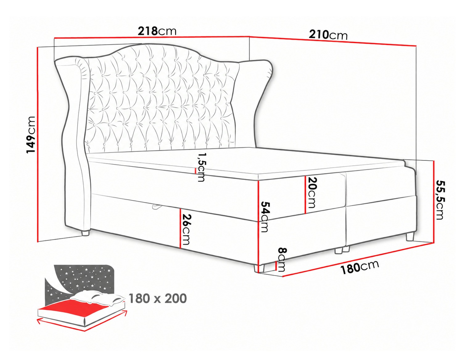 Continental bed Poeta (Paros 3)