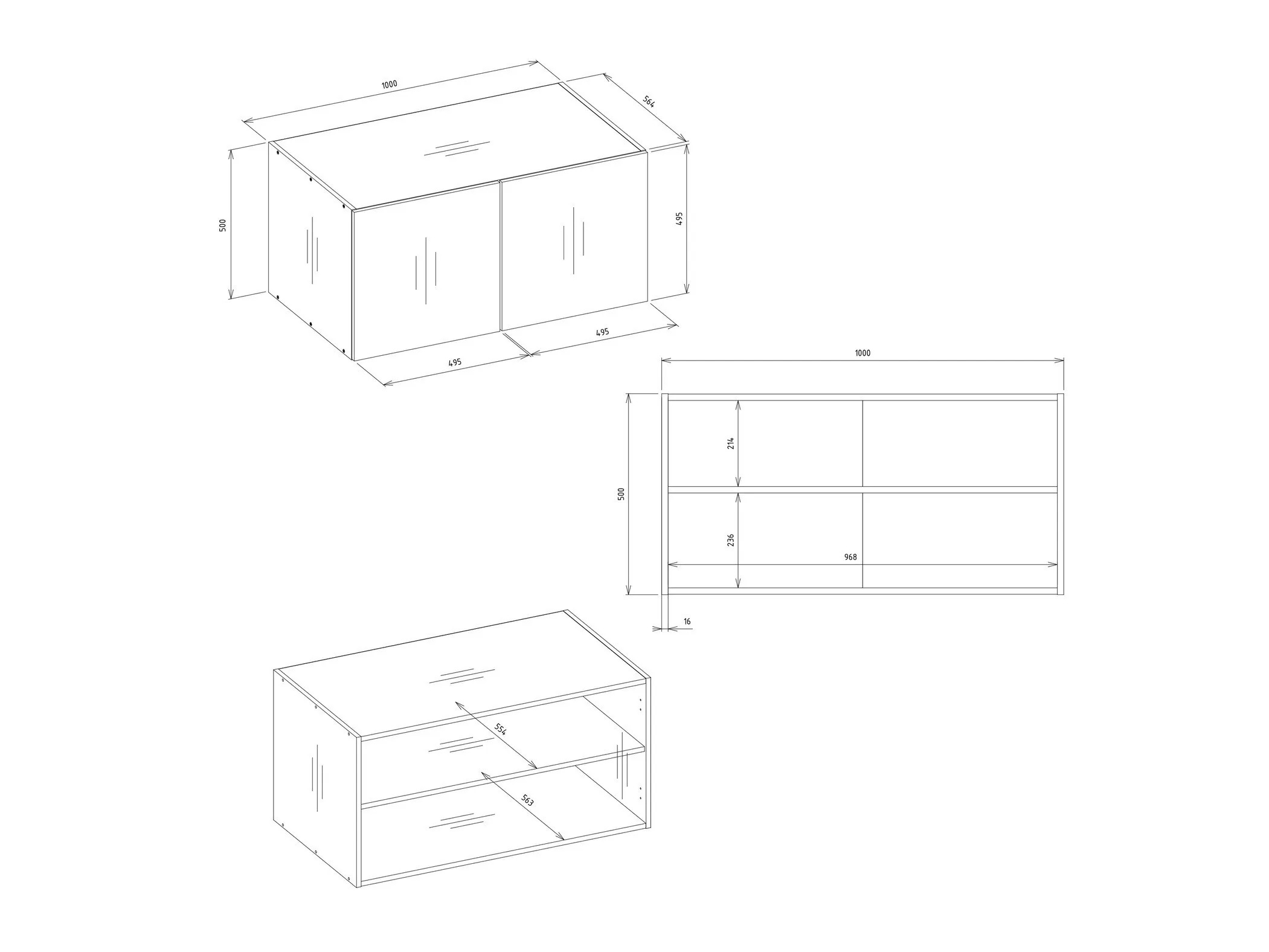 Wardrobe Mandeville 400 (White + Black)