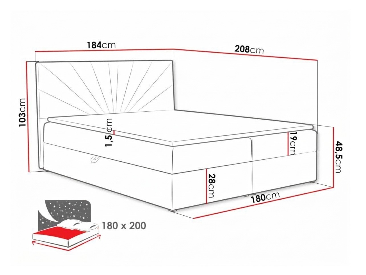 Continental bed Pons I (Kronos 34)