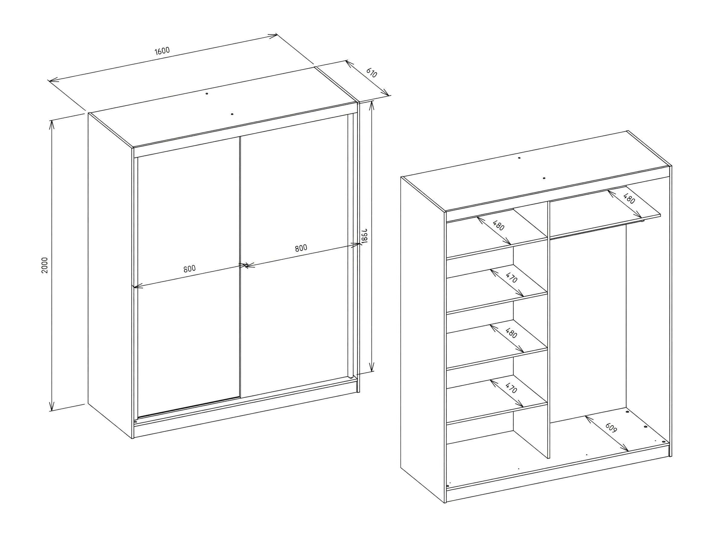 Wardrobe Mandeville 177 (Sonoma oak)