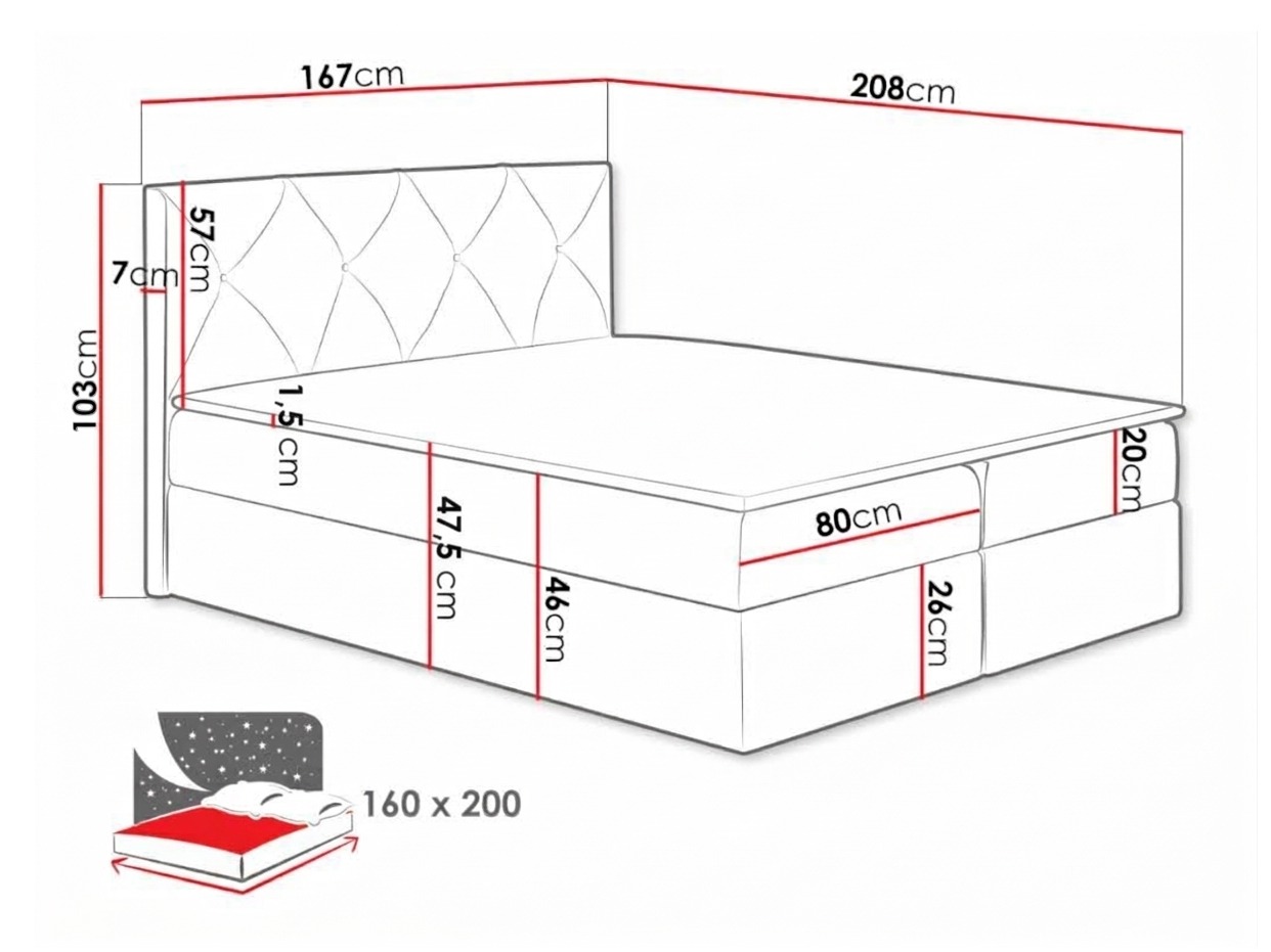 Continental bed Litus (Zetta 297)