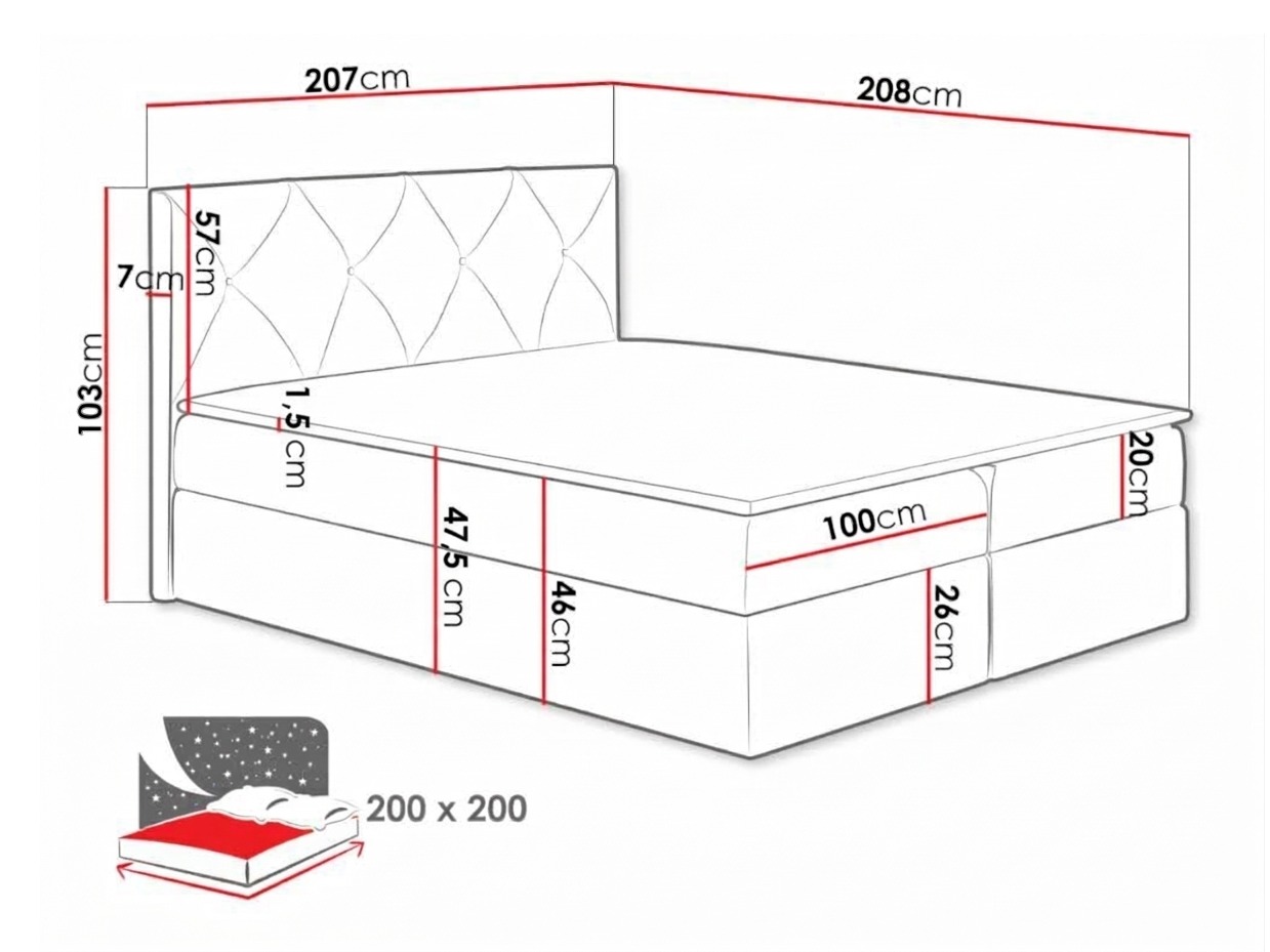 Continental bed Litus (Zetta 297)