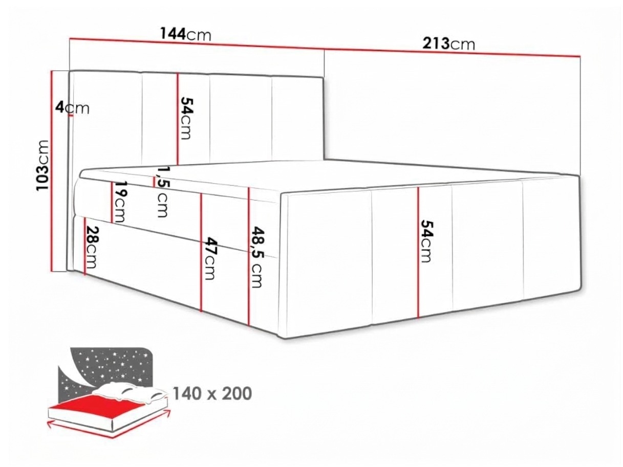 Continental bed Ventus (Muna 08)