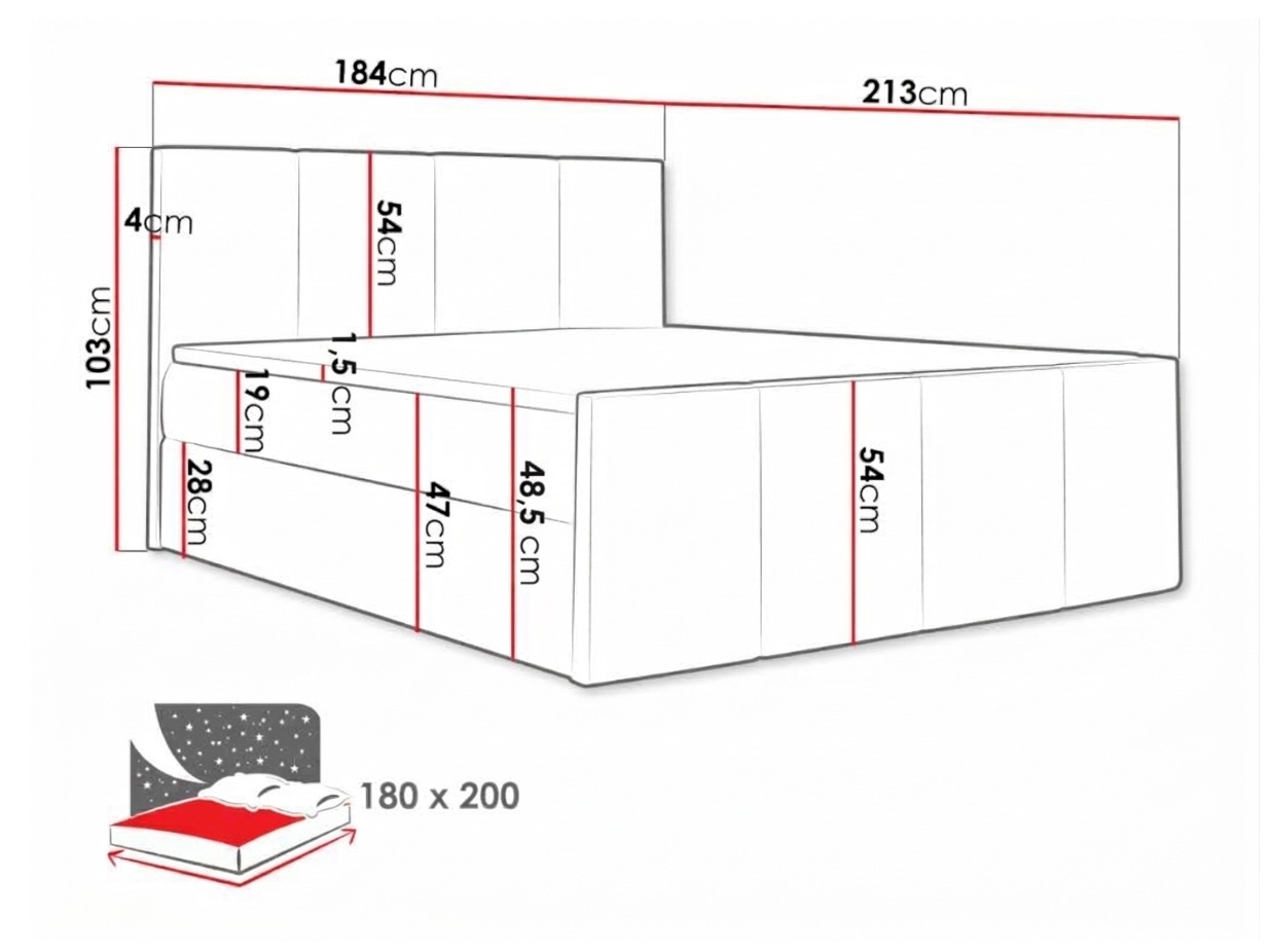 Continental bed Ventus (Muna 14)