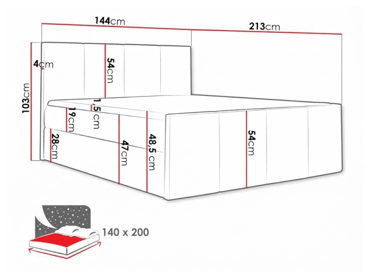 Continental bed Ventus (Soft 029)