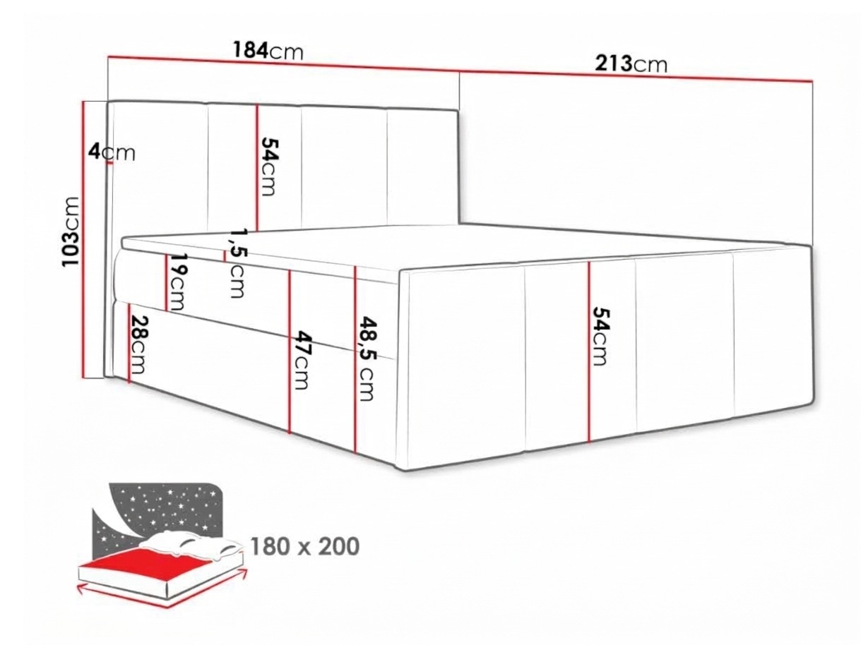 Continental bed Ventus (Soft 033)