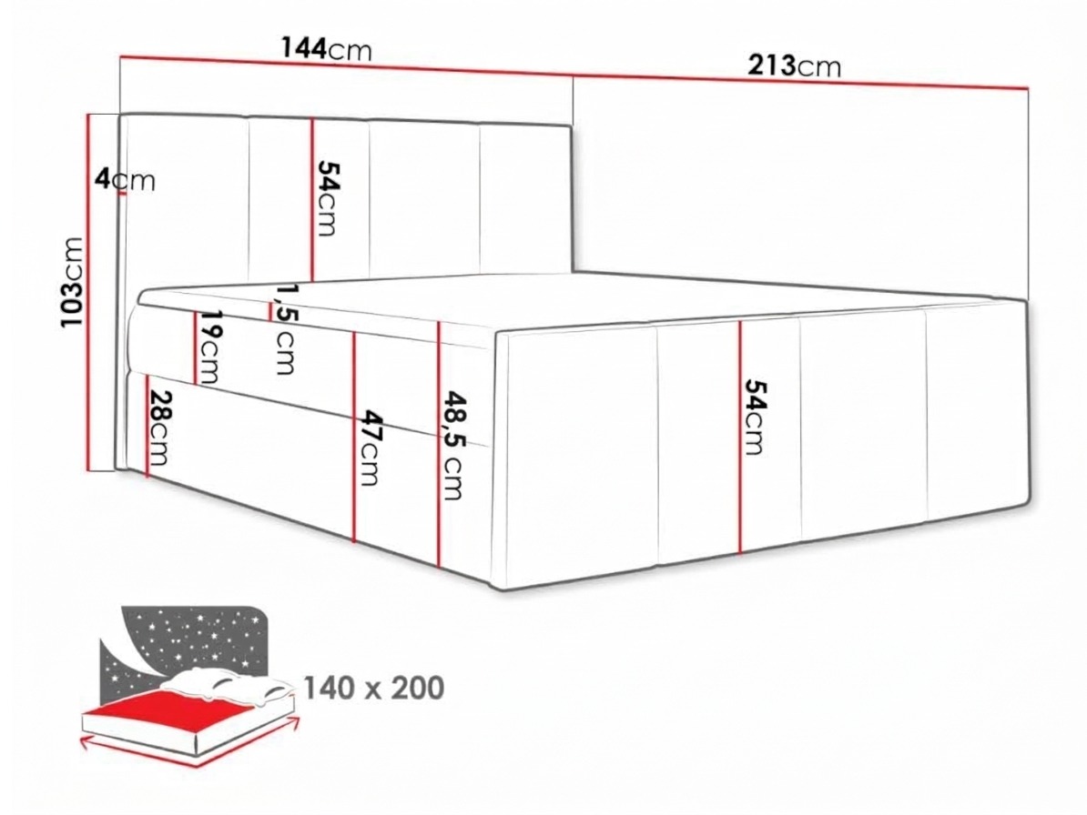 Continental bed Ventus (Zetta 291)