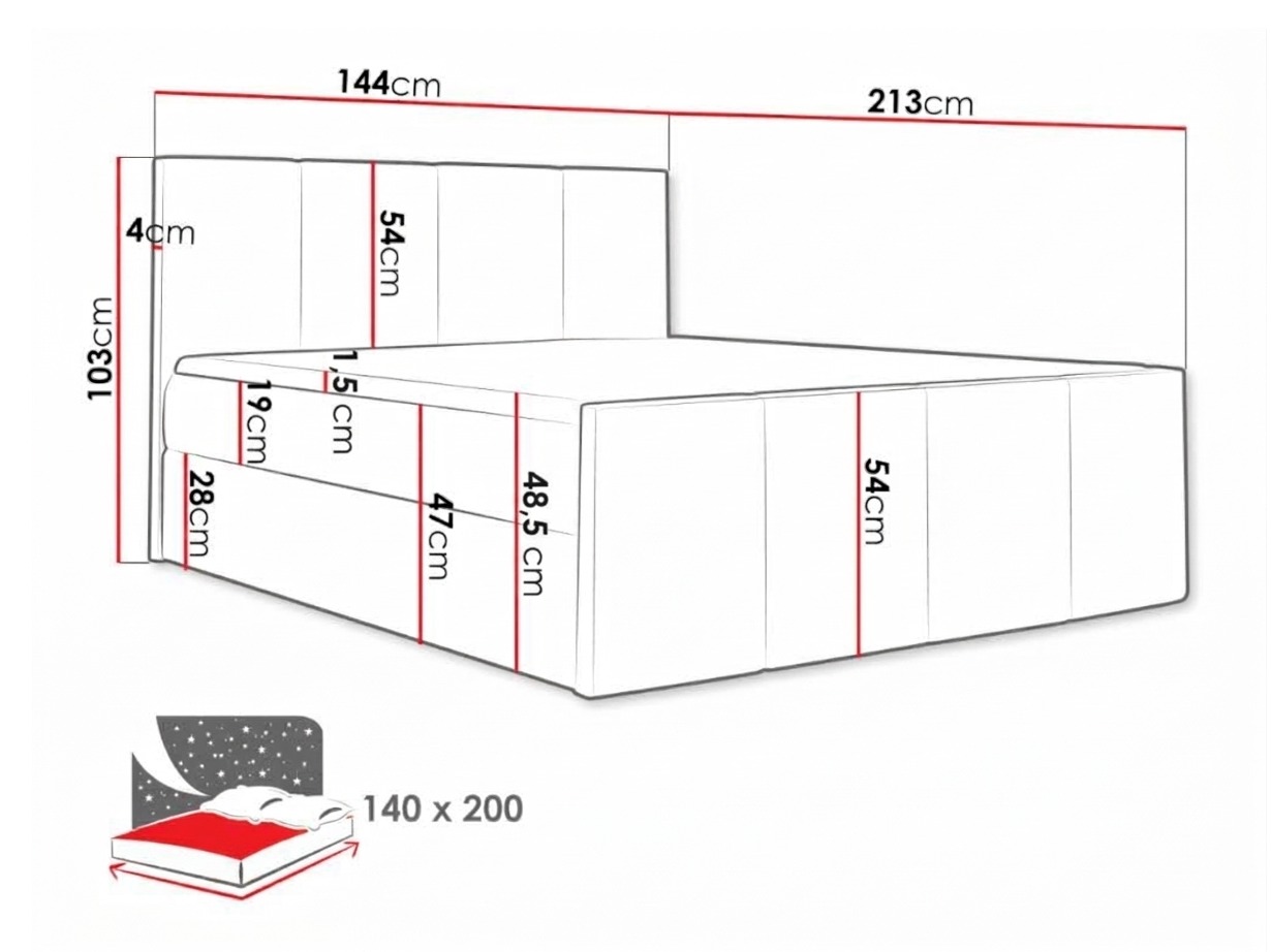 Continental bed Ventus (Zetta 294)