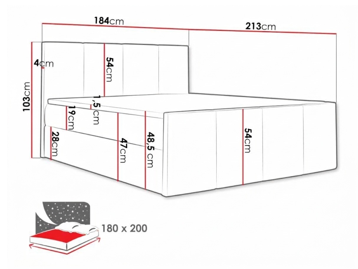 Continental bed Ventus (Zetta 297)