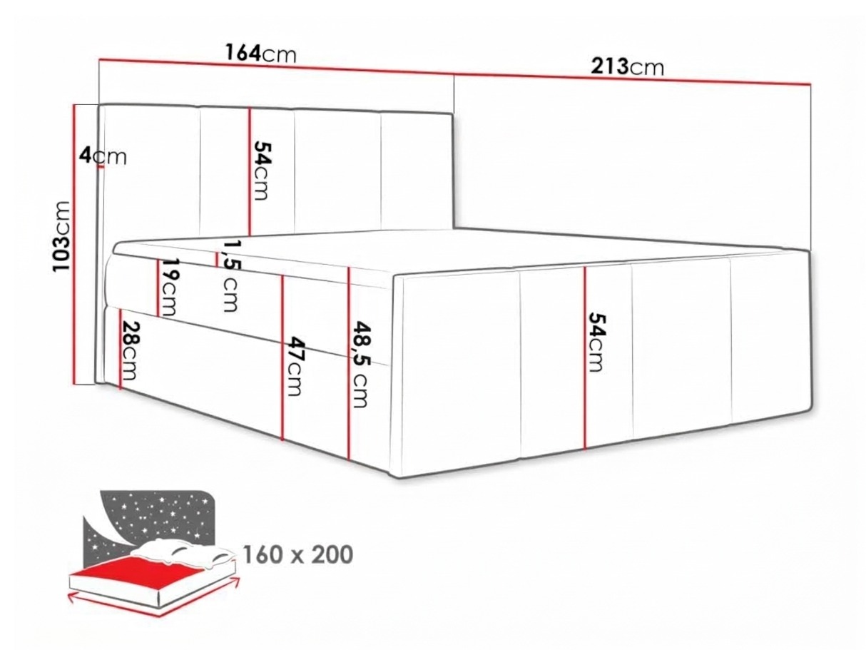Continental bed Ventus (Zetta 302)