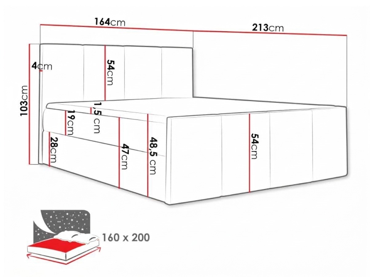 Continental bed Ventus (Zetta 305)