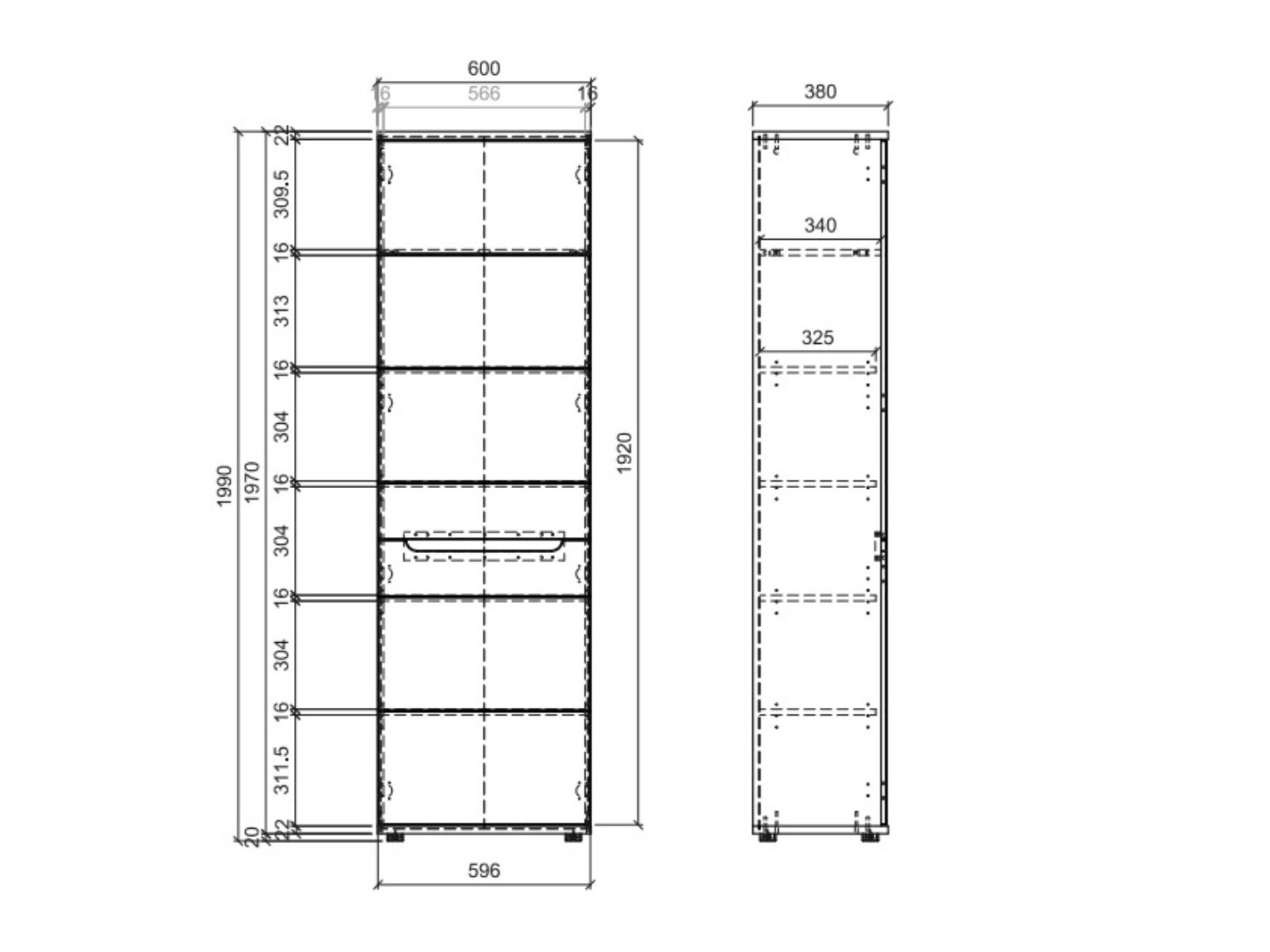 Bookcase Deldori 117