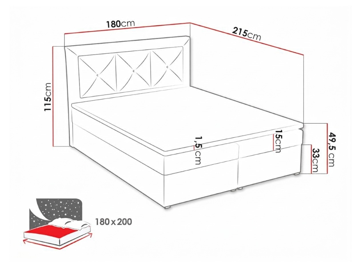 Continental bed Pomona 113 (Kronos 19)