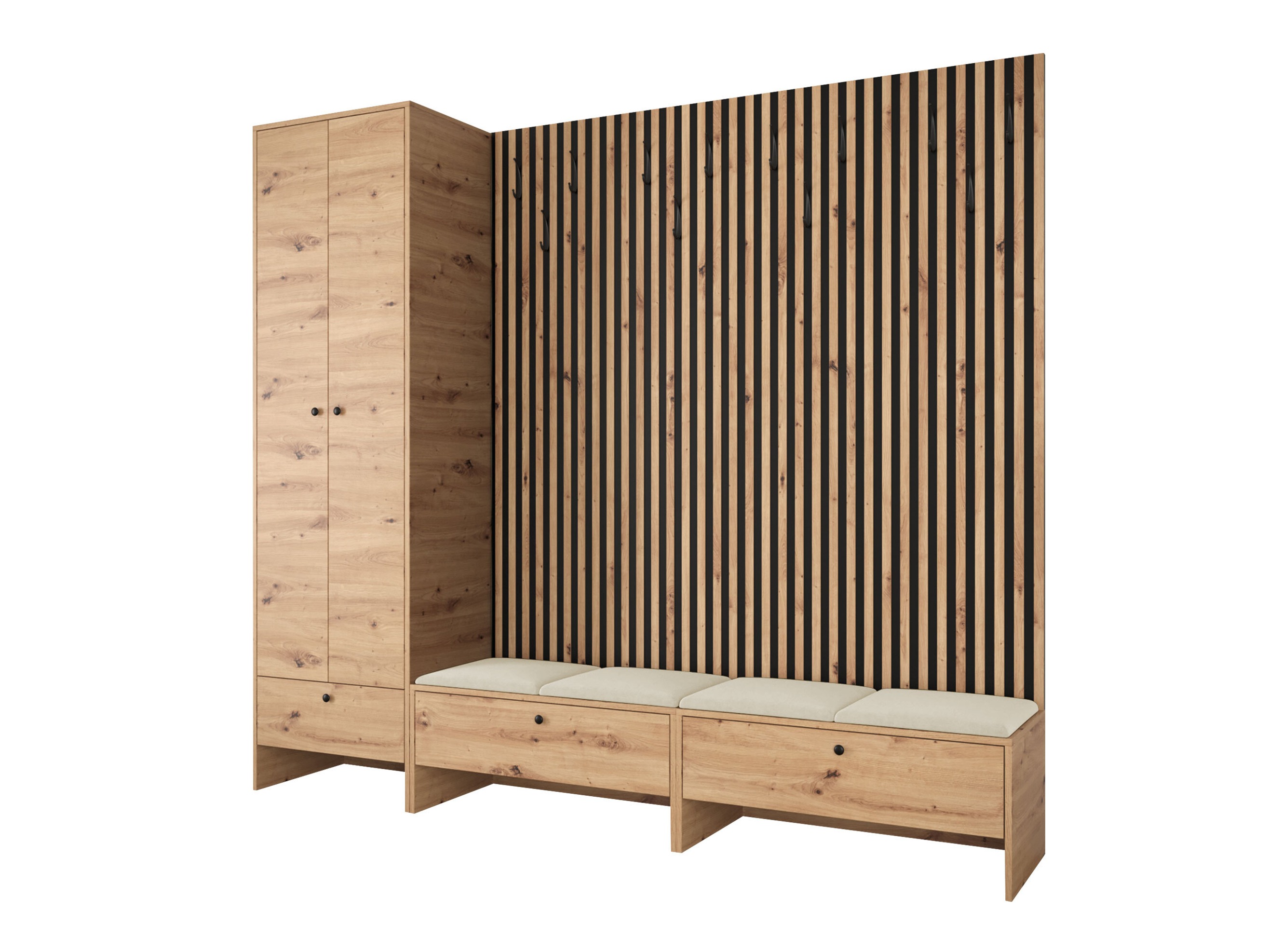 Hallway set Donio VI (Artisan oak + Polo 872)