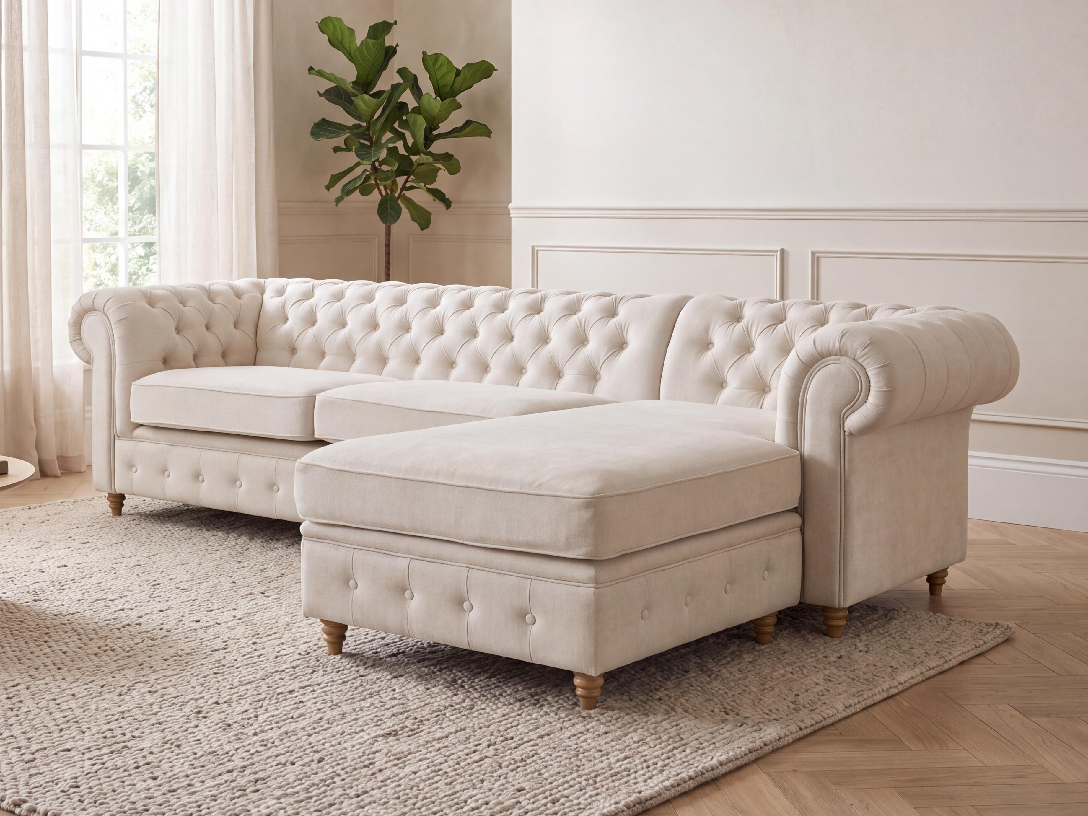 Chesterfield corner sofa Elitala 110 (Vogue 01)