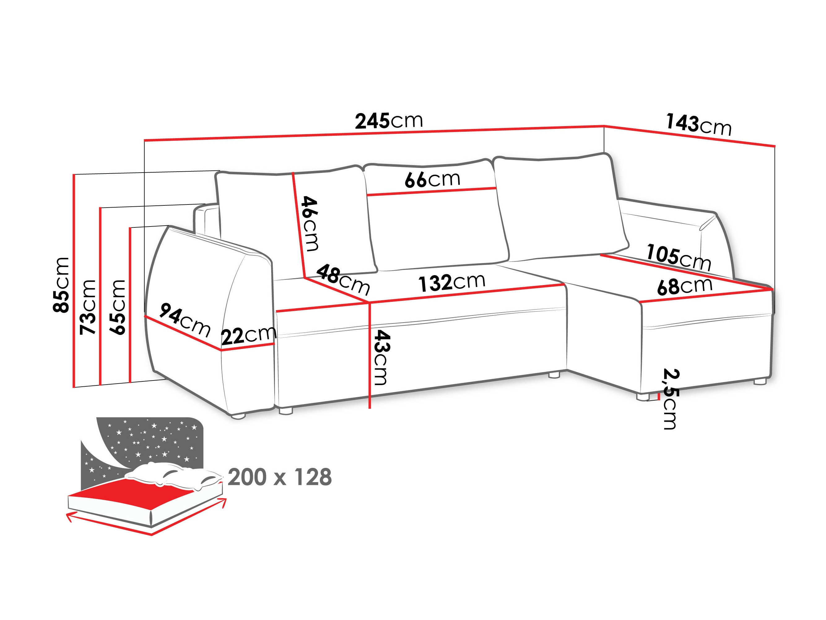 Corner sofa Vineland 176 (Lumo 30)