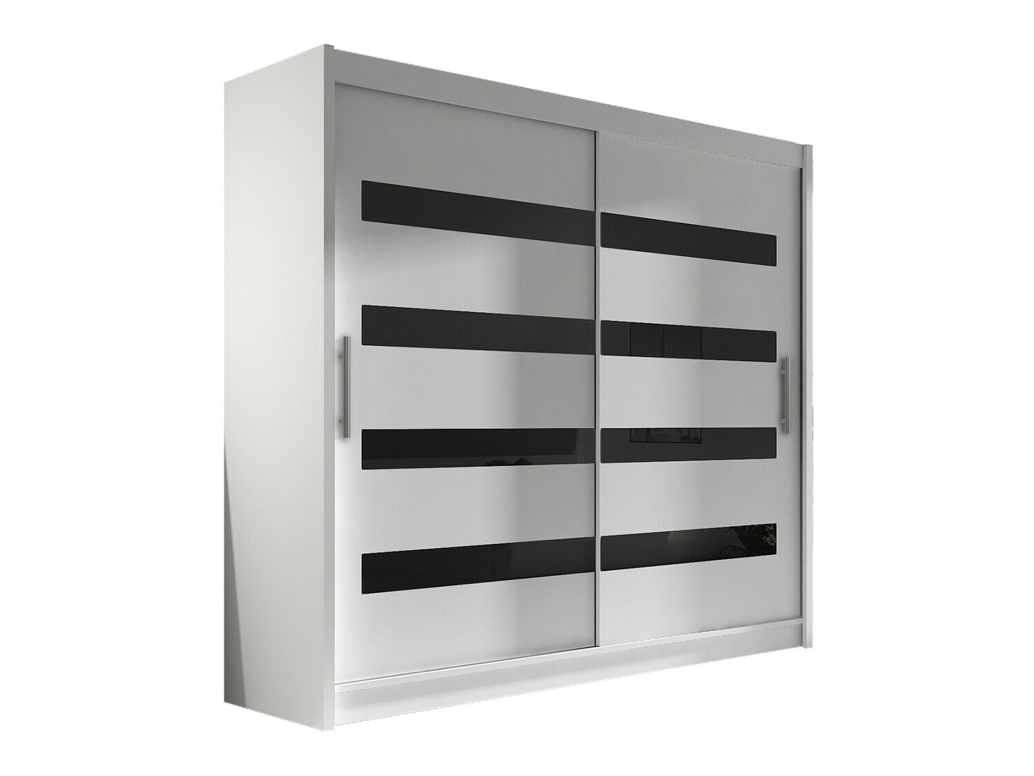 Wardrobe Closico Pallor XI (White + Glossy black)