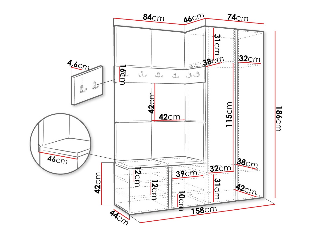 Hallway set Pinis III (Polo 889)