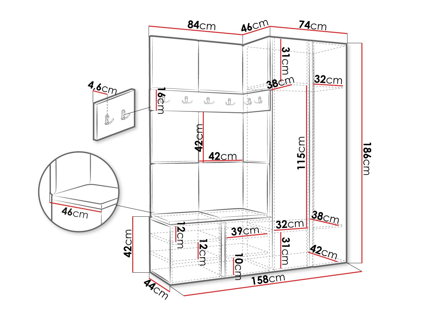 Hallway set Pinis III (Polo 891)