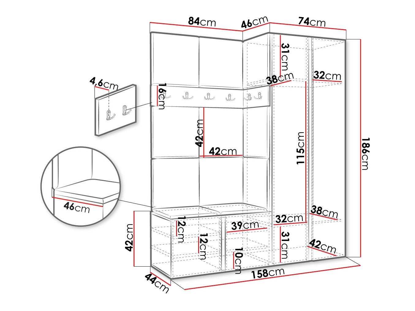 Hallway set Pinis III (Polo 897)