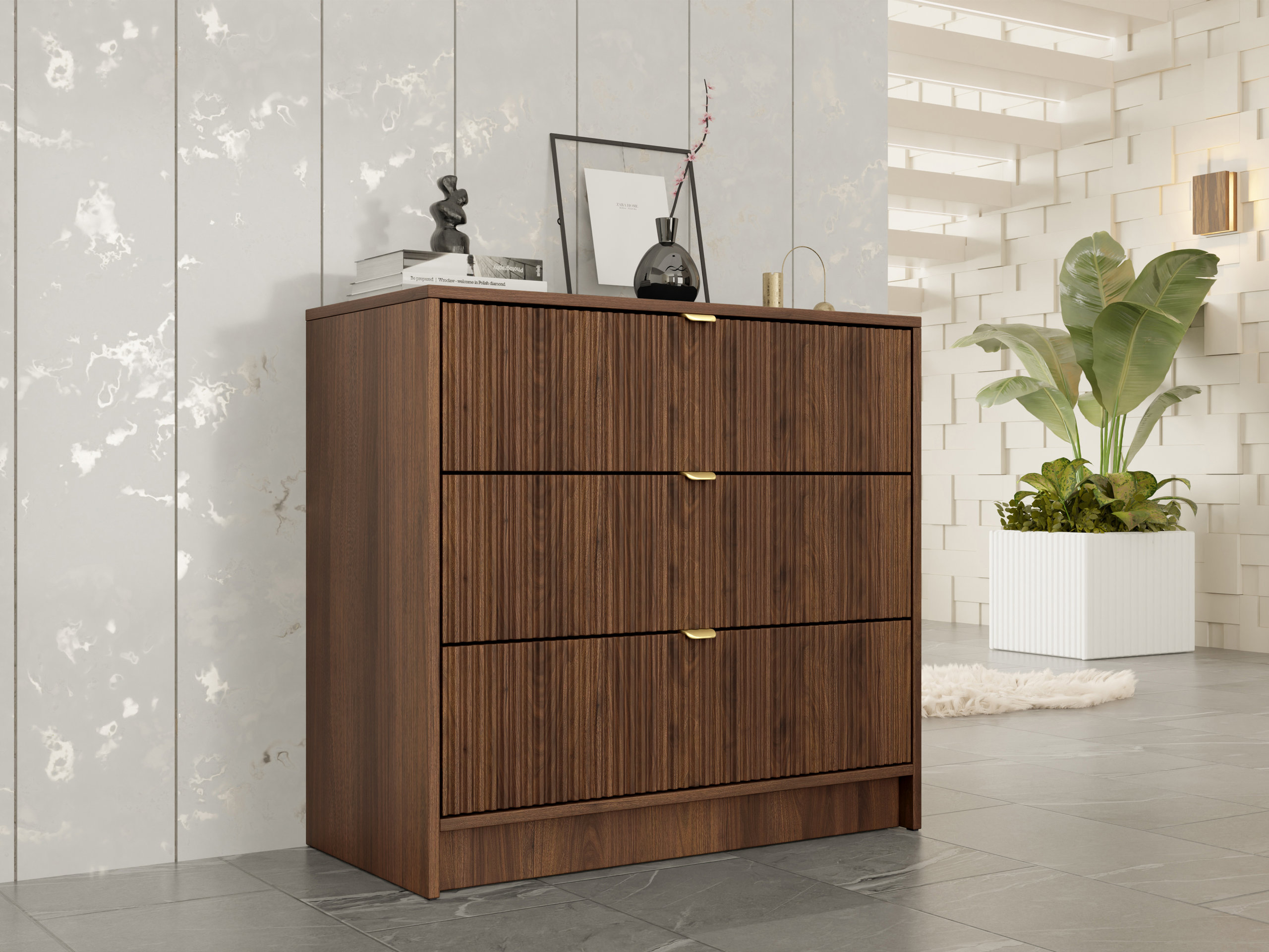 Chest of drawers Comfivo Papilio I (Walnut)