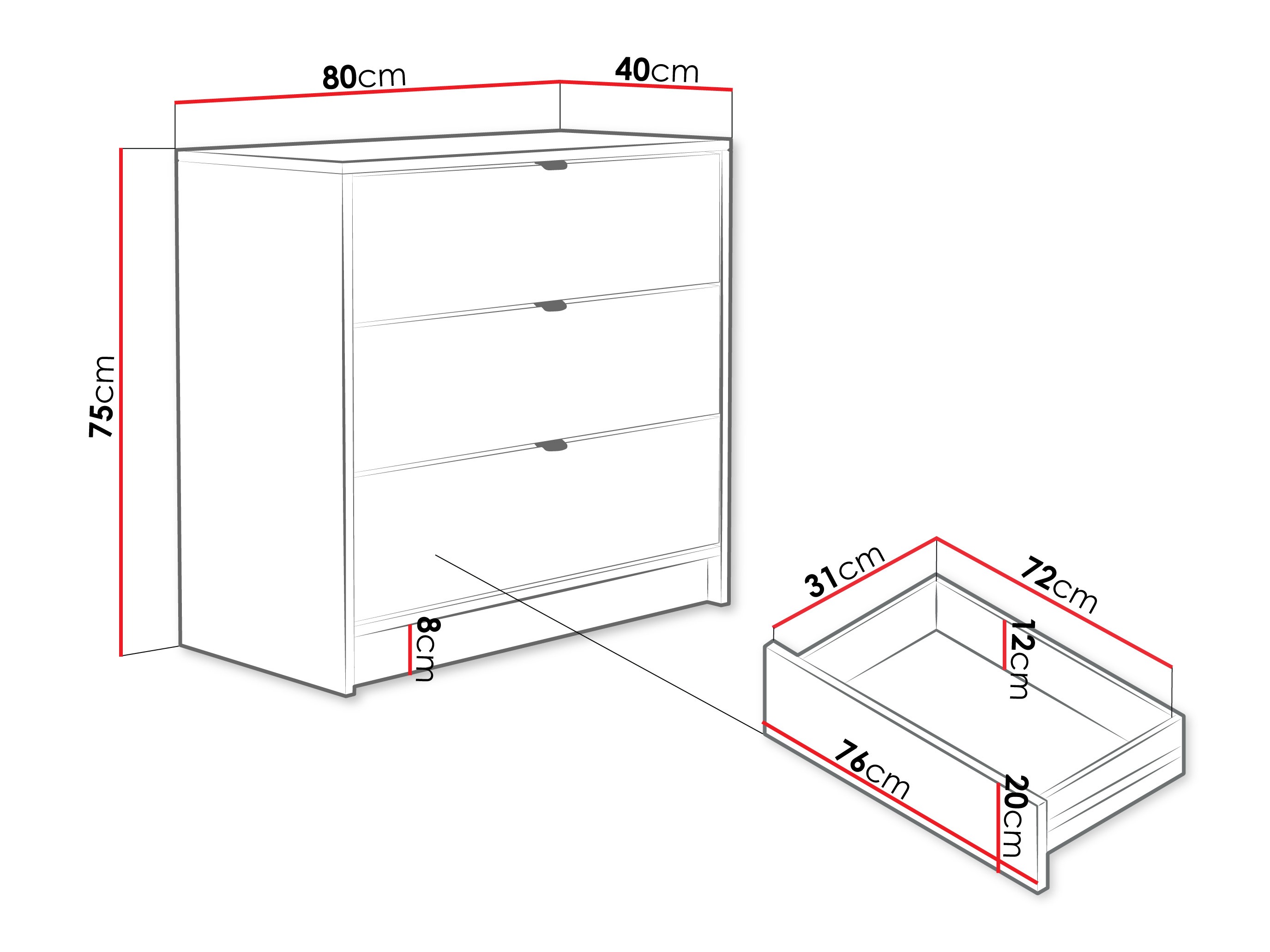 Chest of drawers Comfivo Papilio I (Walnut)