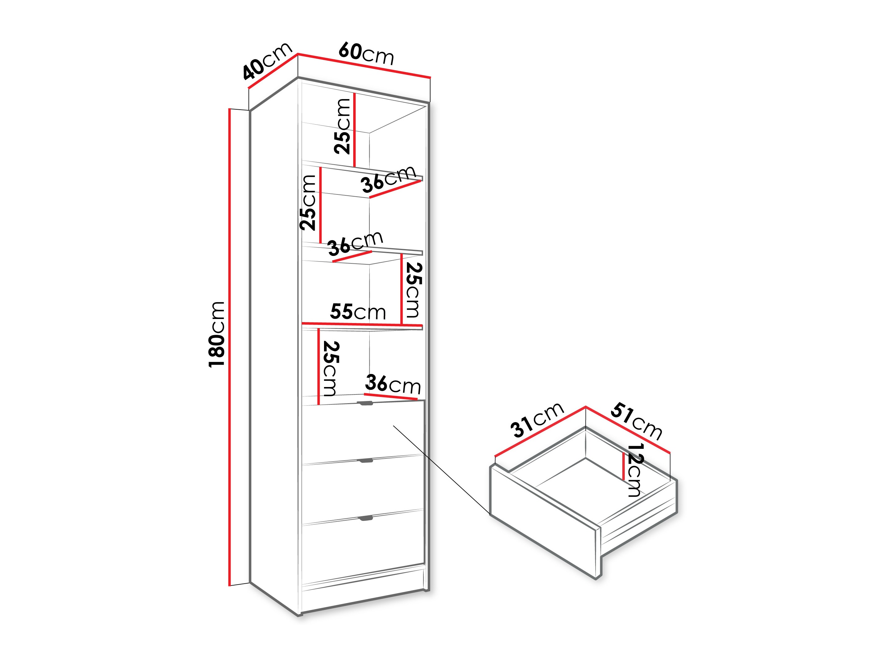 Bookcase Comfivo Papilio (Walnut)