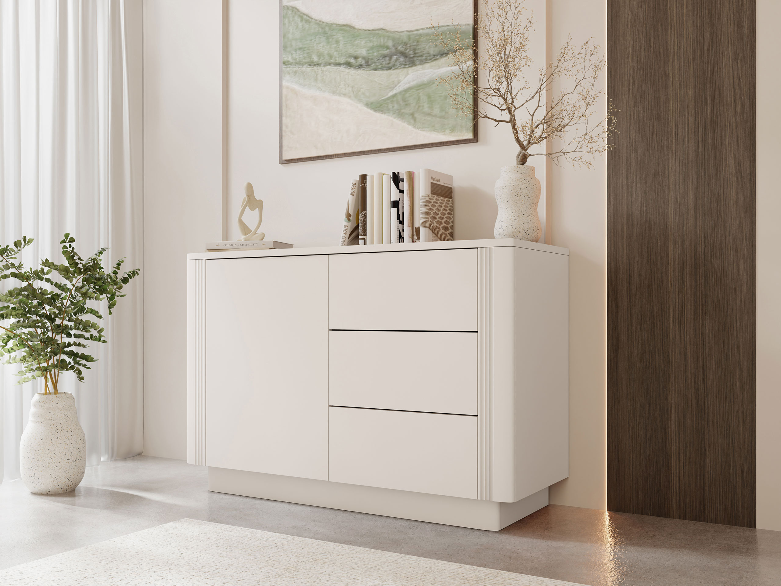 Chest of drawers Comfivo Levavio 100 (Beige)
