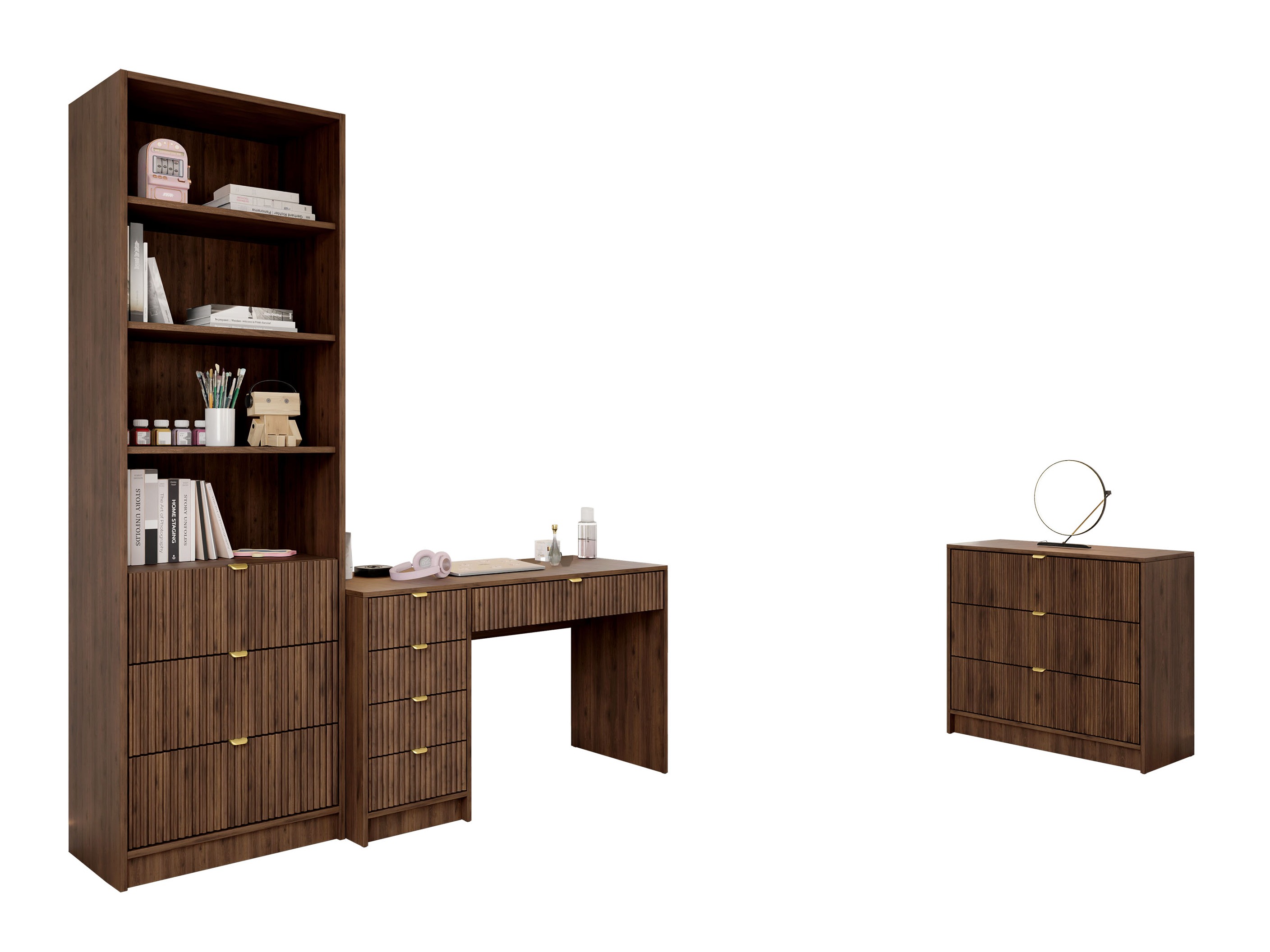 Home office set Comfivo Papilio V (Walnut)