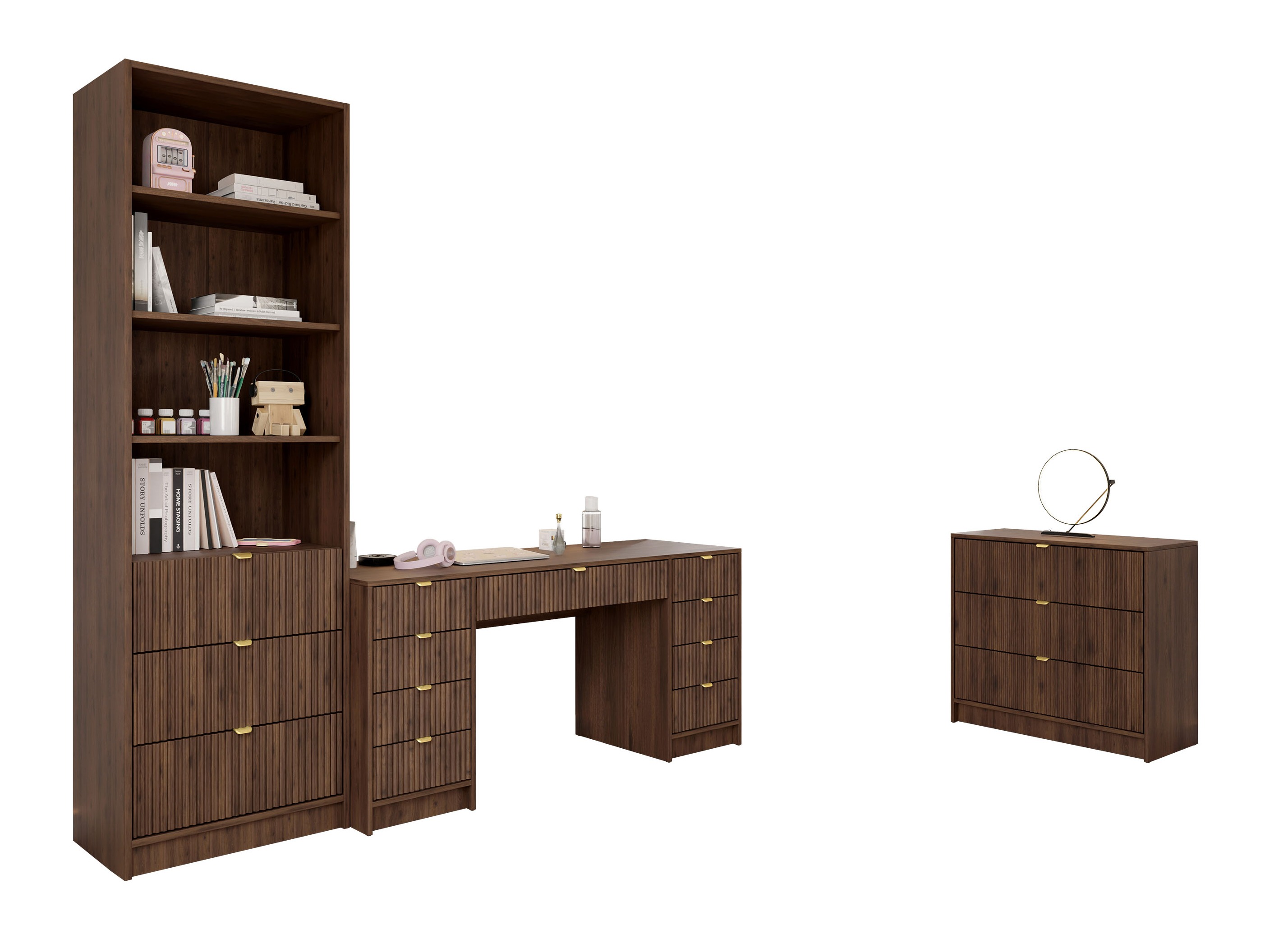 Home office set Comfivo Papilio VI (Walnut)