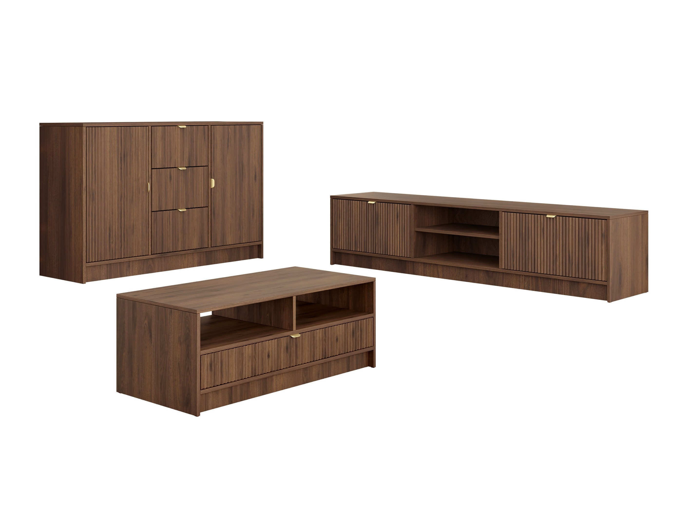 Living room set Comfivo Papilio I (Walnut)