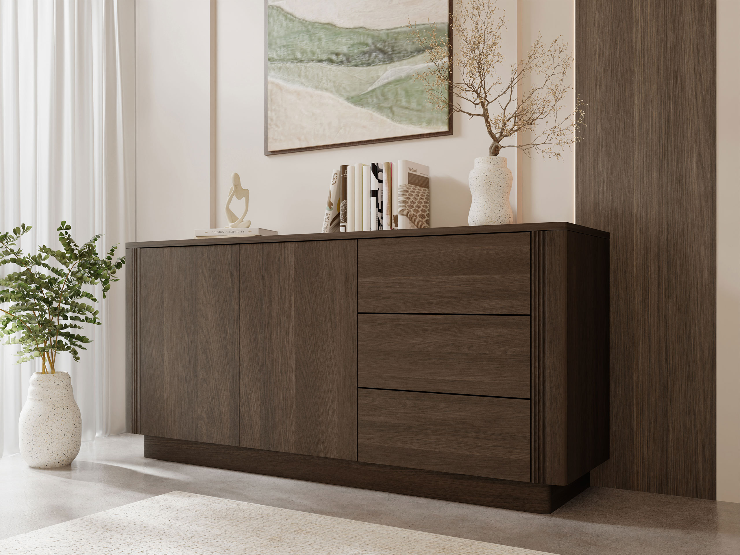 Chest of drawers Comfivo Levavio 101 (Dark oak)