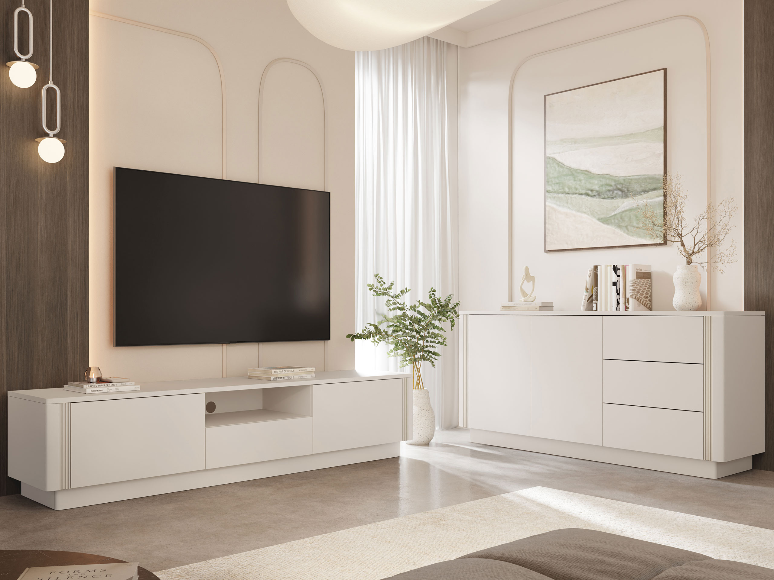 Living room set Comfivo Levavio 105 (Beige)