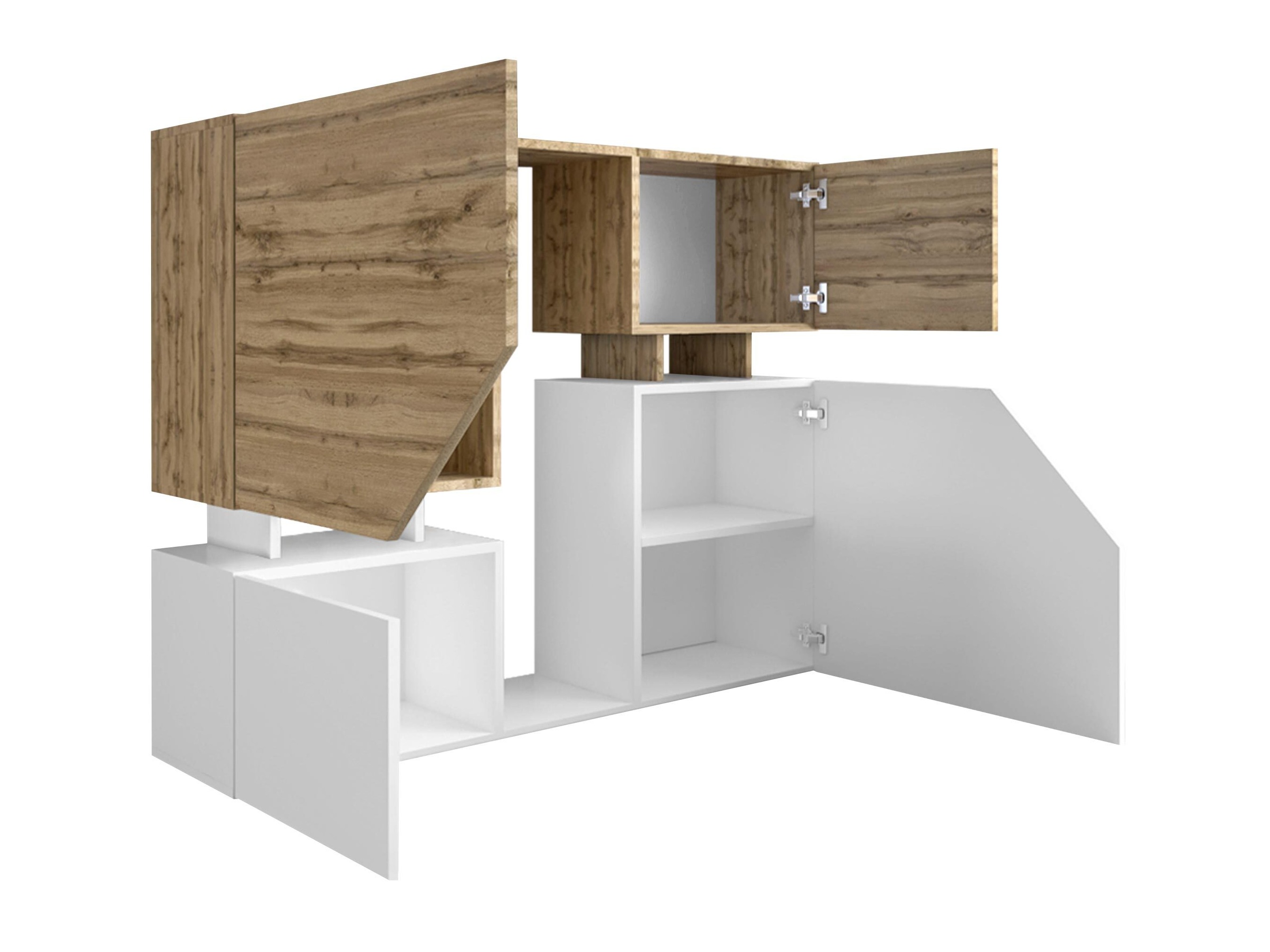 Living room set Comfivo Daldune I (Walnut + Black)