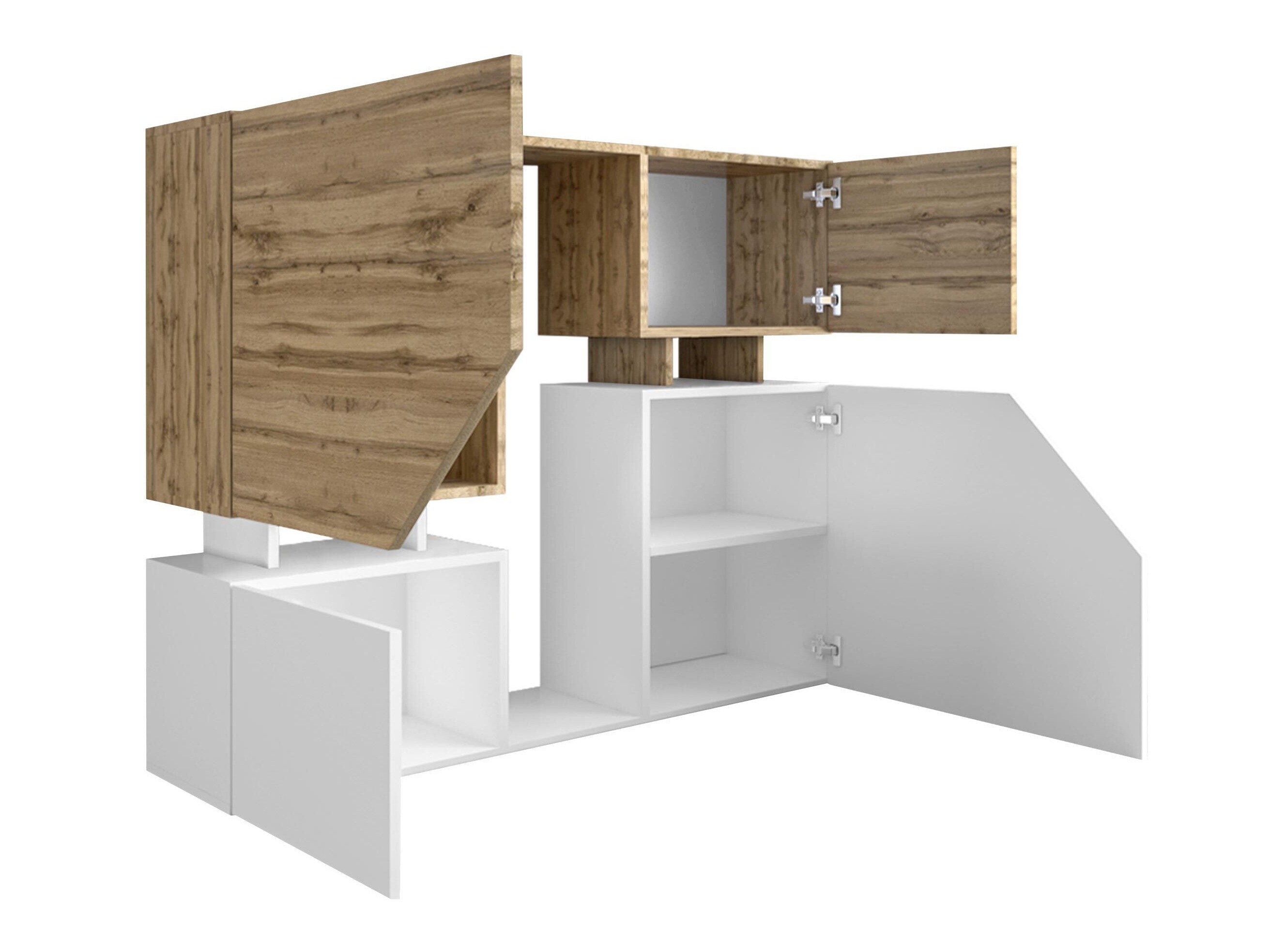 Living room set Comfivo Daldune II (Walnut + Black)