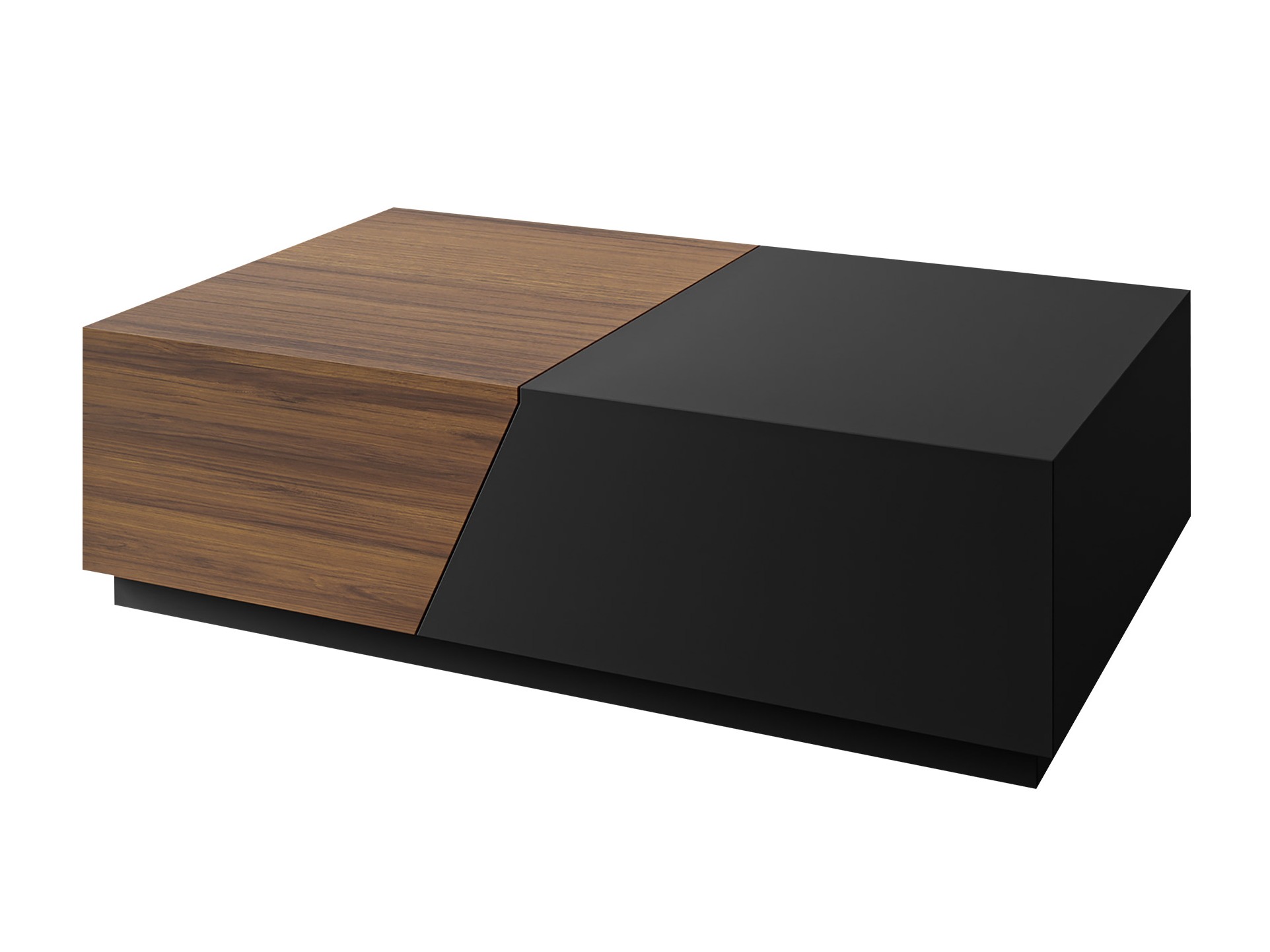 Transforming coffee table Comfivo Daldune (Walnut + Black)